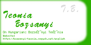 teonia bozsanyi business card